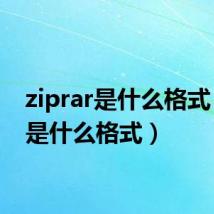ziprar是什么格式(rar是什么格式)