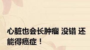 心脏也会长肿瘤 没错 还能得癌症！
