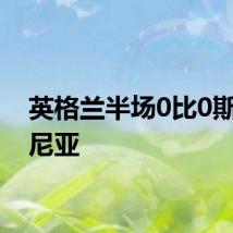 英格兰半场0比0斯洛文尼亚