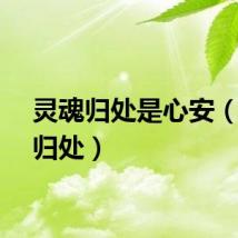 灵魂归处是心安（灵魂归处）