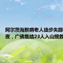 阿尔茨海默病老人徒步失踪一天一夜,广佛集结23人入山搜救