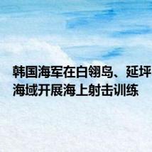 韩国海军在白翎岛、延坪岛附近海域开展海上射击训练