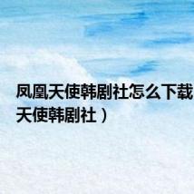 凤凰天使韩剧社怎么下载（凤凰天使韩剧社）