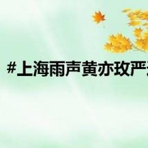 #上海雨声黄亦玫严选#