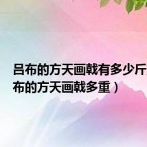 吕布的方天画戟有多少斤重(吕布的方天画戟多重)