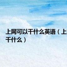 上网可以干什么英语（上网可以干什么）