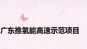 广东推氢能高速示范项目