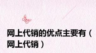 网上代销的优点主要有（网上代销）