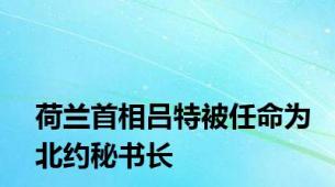 荷兰首相吕特被任命为北约秘书长