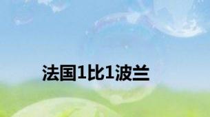 法国1比1波兰