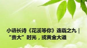 小语长诗《花溪等你》连载之九｜“贵大”时光，或黄金大道