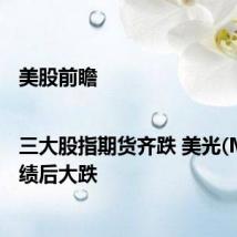 美股前瞻|三大股指期货齐跌 美光(MU.US绩后大跌