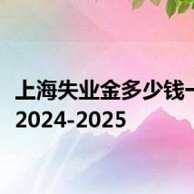上海失业金多少钱一个月2024-2025