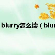 blurry怎么读(blurry)