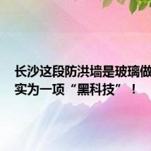 长沙这段防洪墙是玻璃做的吗?实为一项“黑科技”!