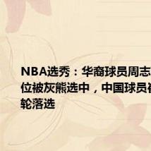 NBA选秀:华裔球员周志豪第9顺位被灰熊选中,中国球员崔永熙首轮落选