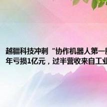 越疆科技冲刺“协作机器人第一股”:去年亏损1亿元,过半营收来自工业场景