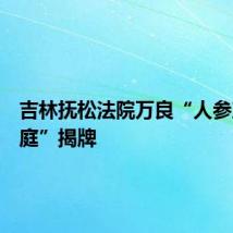 吉林抚松法院万良“人参产业法庭”揭牌