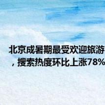 北京成暑期最受欢迎旅游目的地，搜索热度环比上涨78%