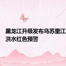黑龙江升级发布乌苏里江虎头段洪水红色预警