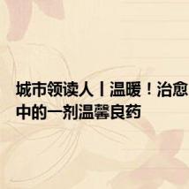 城市领读人丨温暖!治愈!生活中的一剂温馨良药