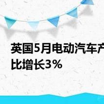 英国5月电动汽车产量同比增长3%