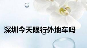深圳今天限行外地车吗