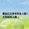 黑龙江大学本科生人数（黑龙江大学在校人数）