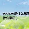 sodexo是什么意思（xo什么意思）