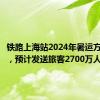 铁路上海站2024年暑运方案出台，预计发送旅客2700万人次