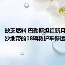 缺乏燃料 巴勒斯坦红新月会在加沙地带的18辆救护车停运