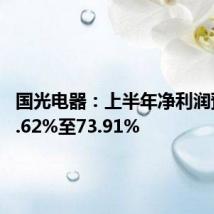 国光电器:上半年净利润预增50.62%至73.91%