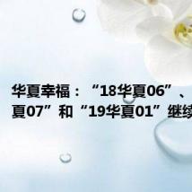 华夏幸福:“18华夏06”、“18华夏07”和“19华夏01”继续停牌