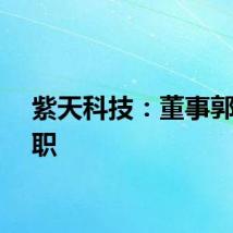 紫天科技：董事郭敏辞职