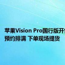 苹果Vision Pro国行版开售 演示预约排满 下单现场提货