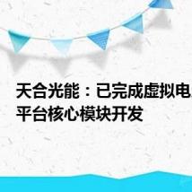 天合光能:已完成虚拟电厂业务平台核心模块开发