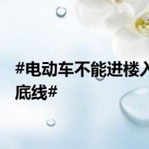 #电动车不能进楼入户是底线#