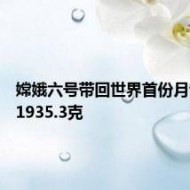 嫦娥六号带回世界首份月背样品1935.3克