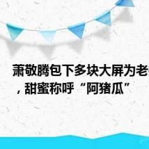 萧敬腾包下多块大屏为老婆庆生,甜蜜称呼“阿猪瓜”