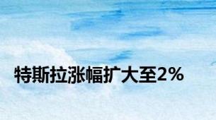特斯拉涨幅扩大至2%