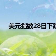 美元指数28日下跌