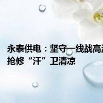 永泰供电:坚守一线战高温 带电抢修“汗”卫清凉