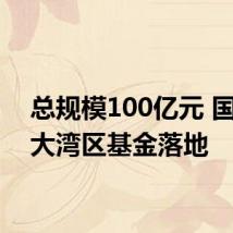 总规模100亿元 国风投大湾区基金落地