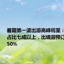 暑期第一波出游高峰将至:长线游占比七成以上,出境游预订增长超150%