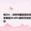 特力A：深圳市国资委拟将所持特发集团39.69%股权无偿划转至深投控