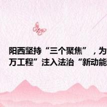 阳西坚持“三个聚焦”,为“百千万工程”注入法治“新动能”