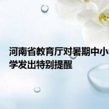 河南省教育厅对暑期中小学生研学发出特别提醒