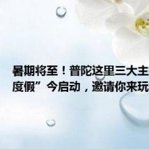 暑期将至!普陀这里三大主题“微度假”今启动,邀请你来玩