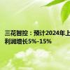 三花智控：预计2024年上半年净利润增长5%-15%