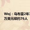 Woj：乌布雷2年1630万美元续约76人
